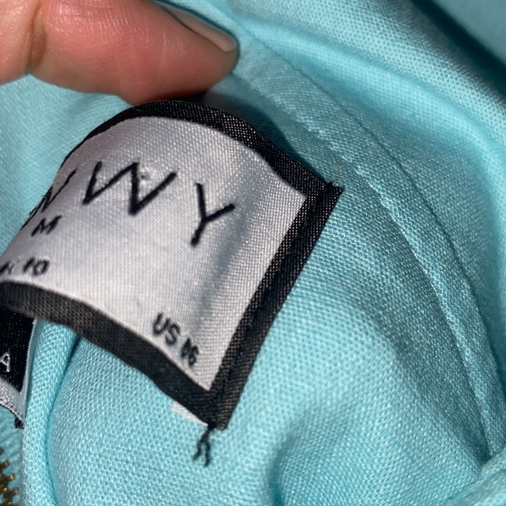 Chic Sky Blue Ruffle Mini Dress - Picture 5 of 6